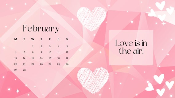 Love is in the Air February Desktop Wallpaper - Etsy