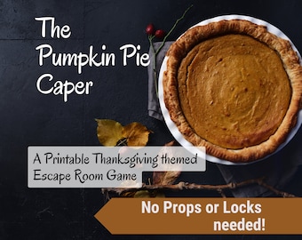 Thanksgiving Escape Room, Thanksgiving game Printable Escape Room for kids, Escape game for teens and adults, Thanksgiving game for family