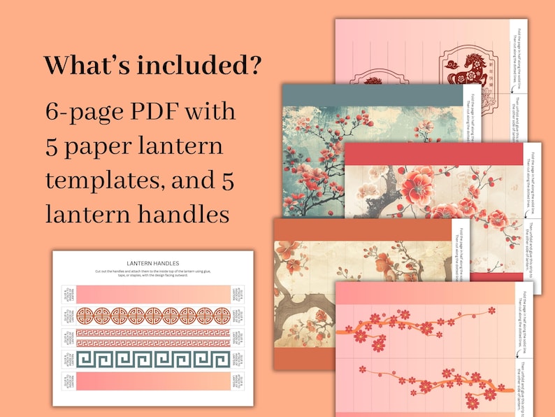 Chinese Paper Lantern Craft, Lunar New Year Printable Paper Lanterns ...