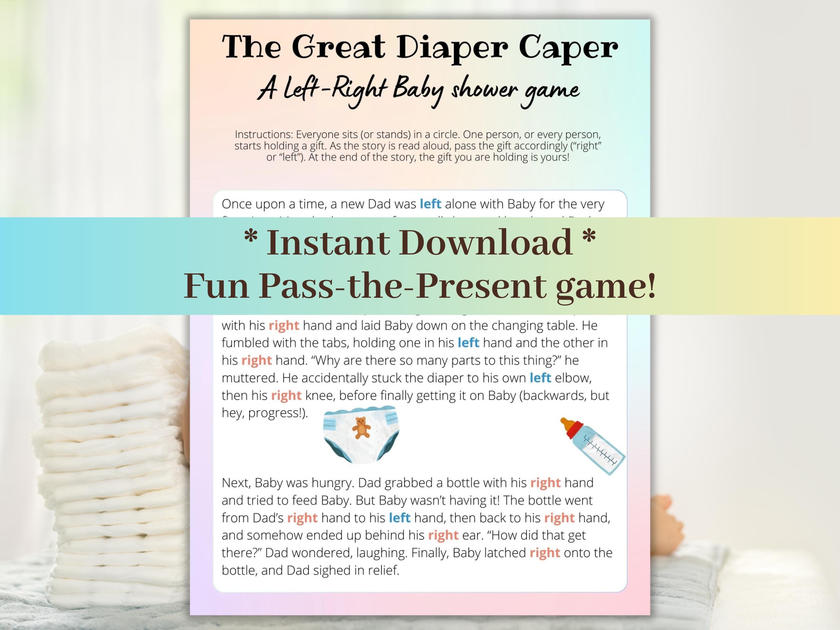 Left Right Baby Shower Game, Printable Pass the Gift Game, Baby Shower Right Left Gift Passing ...