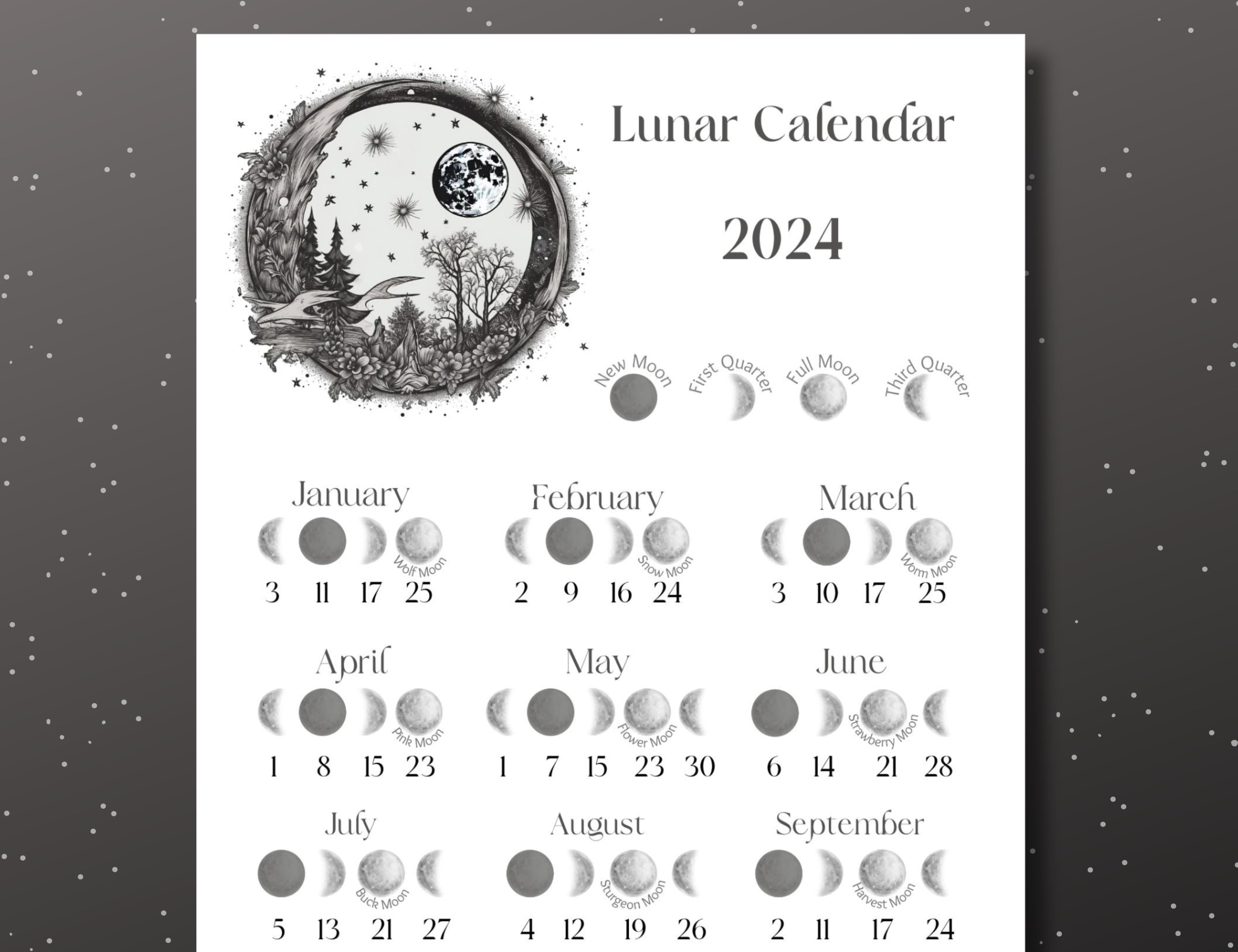 Witchy Desk Calendar - Etsy