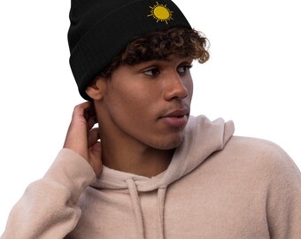 Sun Embroidered Beanie