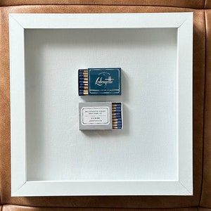 Lafayette Grand Café & Bakery: 8x8&quot; Matchbook Shadowbox in White