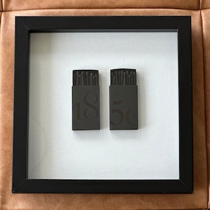 American Express - Centurion Lounge New York: 20x20cm Streichholzschachtel Shadowbox in Schwarz