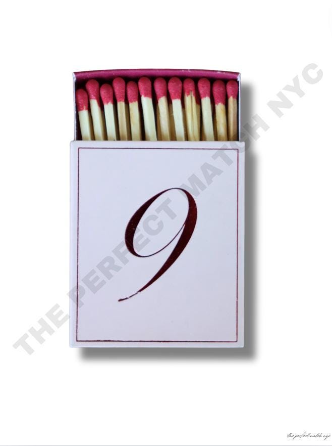 The nines nyc matchbook print digital download etsy