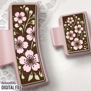 Blossom Hair Clip SVG: Floral Laser Cut File (Digital Download)