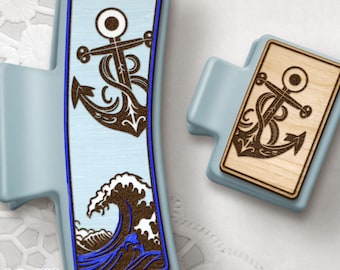Sailing Hair Clip SVG Laser Cut File: Anchor Claw Design (Digital Download