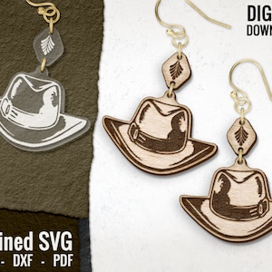 Hat Earring SVG: Laser Cut Files for Glowforge (Digital Download)