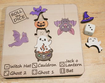 Halloween Würfel Puzzle Spiel SVG: Laser Cut Datei (Digital Download)