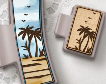 Palm Hair Clip SVG Laser Cut File: Glowforge Ready (Digital Download