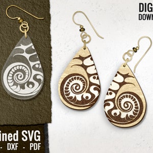 Shell Earring SVG Files: Laser Cut File (Commercial Use)