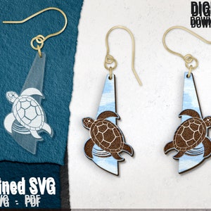 Sea Turtle Earring SVG: Laser Cut File (Digital Download)