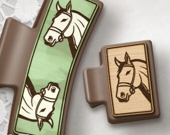 Horse Hair Clip SVG Laser Cut File: Western Engraving Design (Digital Download