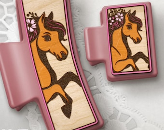Horse Hair Clip SVG Laser Cut File: Western Engraving Design (Digital Download