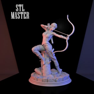 Lara Croft 3D Print STL File for 3D Printing, Instant Download Drive Link
