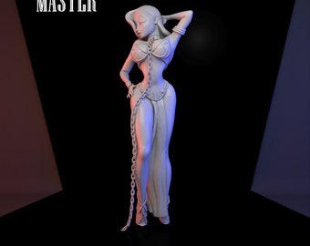 Princess Jessica slave girl 3D Print STL File for 3D Printing, Instant Download Drive Link