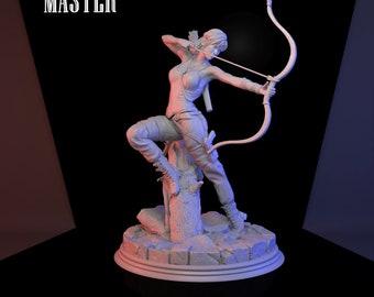 Lara Croft 3D Print STL File for 3D Printing, Instant Download Drive Link