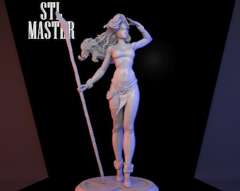 Savage Girl 3D Print STL File for 3D Printing, Instant Download Drive Link