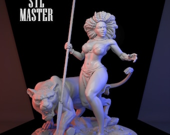 Lioness 3D Print STL File for 3D Printing, Instant Download Drive Link