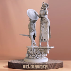 Medusa frozen soldier figure 3D Print STL File for 3D Printing, Instant Download Drive Link