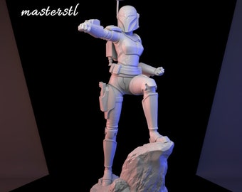 Bo-katan Star Wars 3D Print STL File for 3D Printing, Instant Download Drive Link