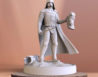 Darth Vader Diorama Star Wars 3D Print STL File for 3D Printing, Instant Download Drive Link