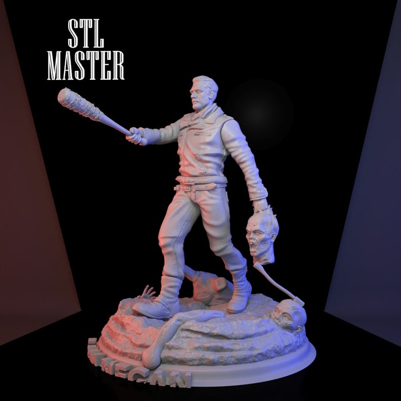 The walking dead negan 3D Print STL File for 3D Printing, Instant Download Drive Link image 1