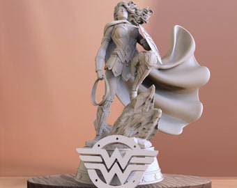 Wonder Woman classic  3D Print STL File for 3D Printing, Instant Download Drive Link