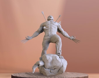 Wolverine Angry  3D Print STL File for 3D Printing, Instant Download Drive Link