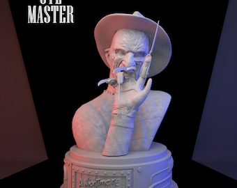 Freddy Krueger Bust 3D Print STL File for 3D Printing, Instant Download Drive Link