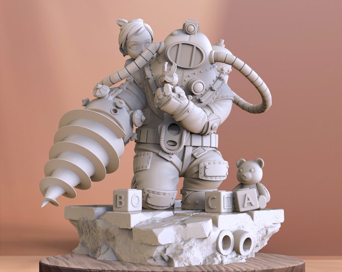 Big Daddy Little Sister 3D Print STL File for 3D Printing, Instant ...