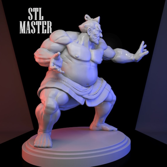 Akuma 3D PRINT statue of street fighter character 3D model 3D