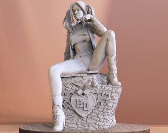 Harley Quinn SFW & NSFW 3D Print STL File for 3D Printing, Instant Download Drive Link