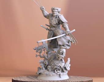 Wolverine Samurai  3D Print STL File for 3D Printing, Instant Download Drive Link