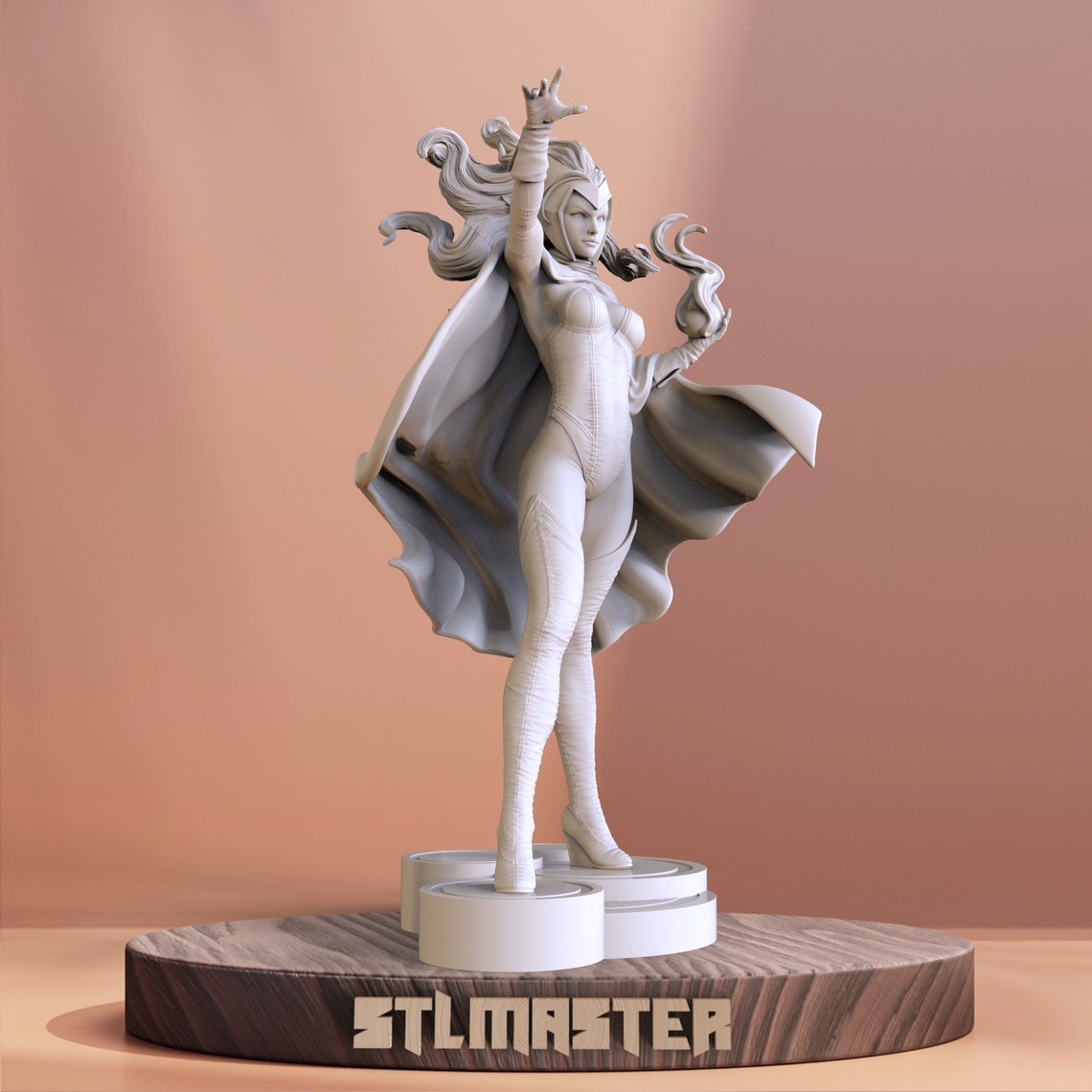 Scarlet Witch 3D Print STL File for 3D Printing, Instant Download Drive