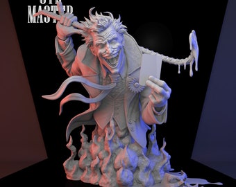 Joker Bust 3D Print STL File for 3D Printing, Instant Download Drive Link