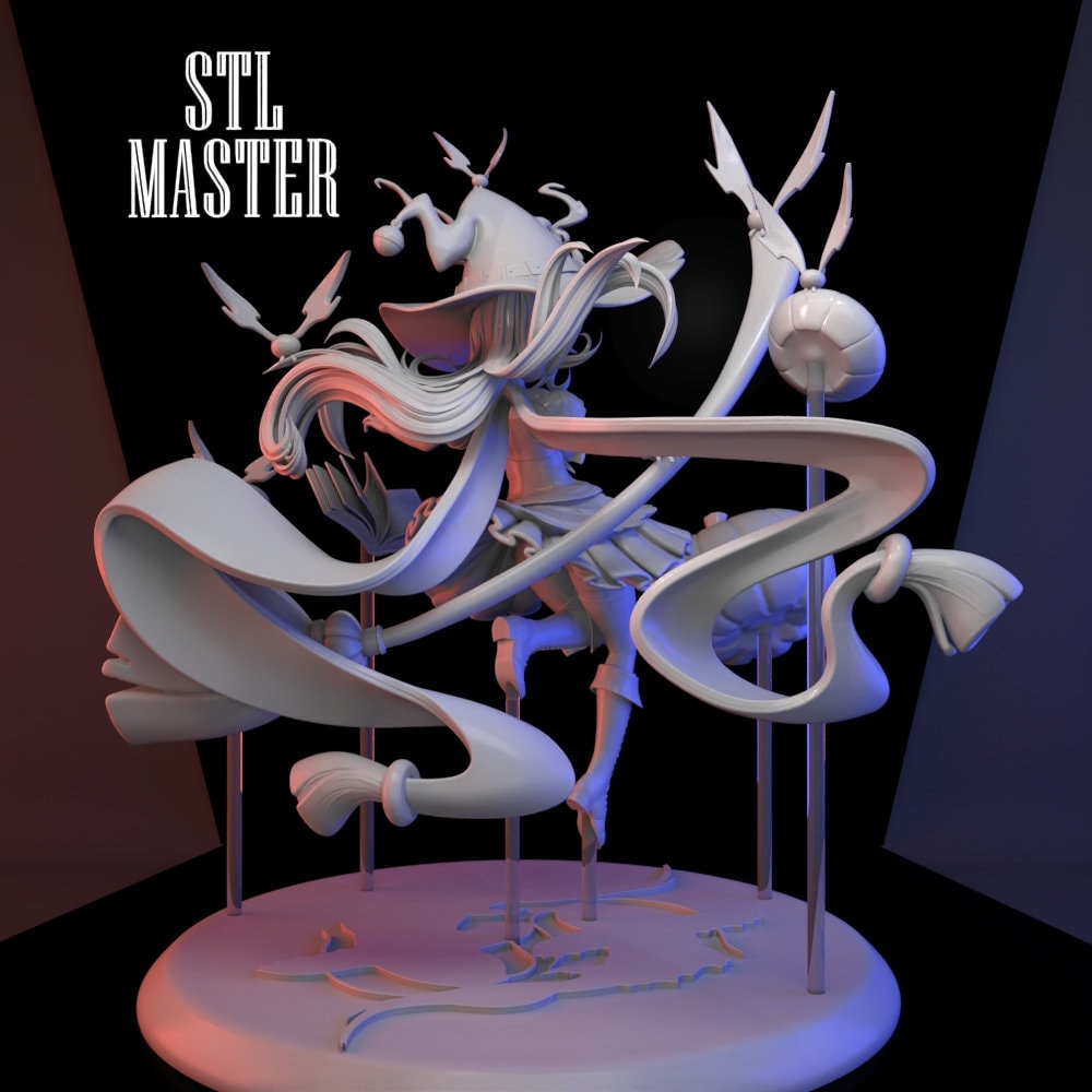 Little Witch Halloween 3D Print STL File for 3D Printing, Instant ...