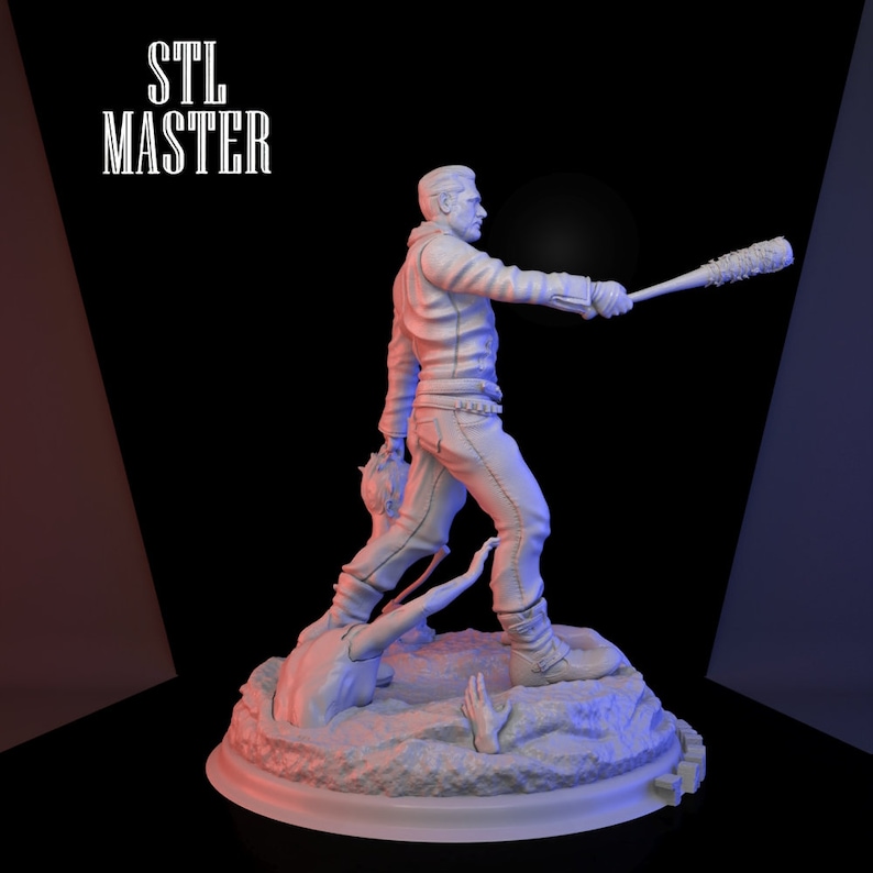 The walking dead negan 3D Print STL File for 3D Printing, Instant Download Drive Link image 4