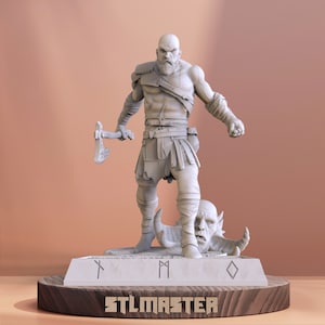 Kratos - God of War 3D Print STL File for 3D Printing, Instant Download Drive Link