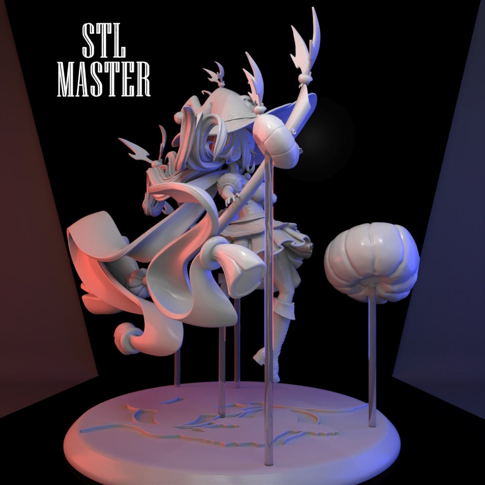Little Witch Halloween 3D Print STL File for 3D Printing, Instant ...