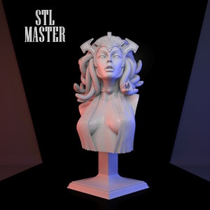 Medusa Bust 3D Print STL File for 3D Printing, Instant Download Drive Link