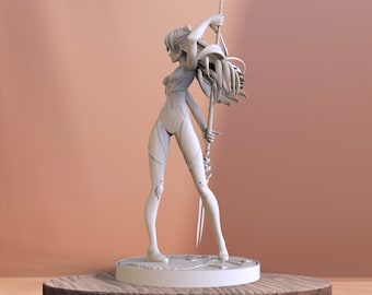 Aska anime girl  3D Print STL File for 3D Printing, Instant Download Drive Link