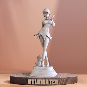 Wilma Flintstone 3D Print STL File for 3D Printing, Instant Download Drive Link