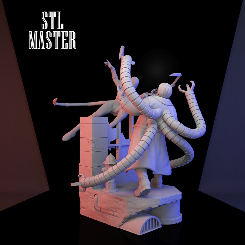 Dr.octopus Vs Spiderman 3D Print STL File for 3D Printing, Instant ...