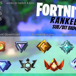 Battle Royale Ranked Twitch/Kick Sub/Bit Badges