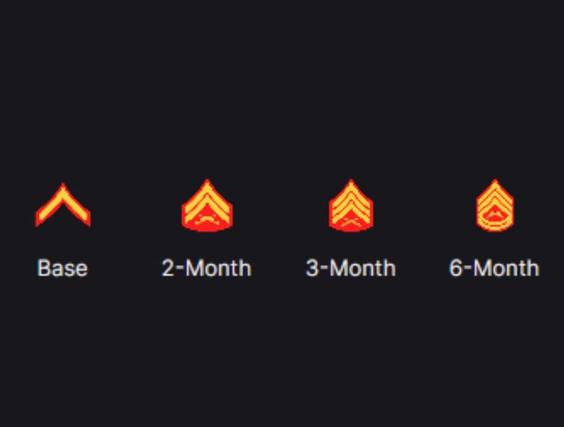 Marine Corps Sub/bit Badges for Twitch/kick - Etsy