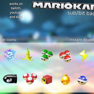 Mario Kart Sub/Bit Badges for Twitch/Youtube/Kick!