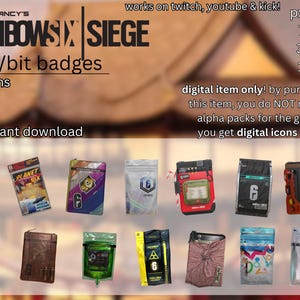 Rainbow Six Siege Alpha Pack Twitch/Kick Sub/Bit Badges
