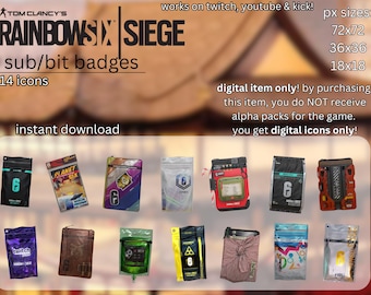 Rainbow Six Siege Alpha Pack Twitch/Kick Sub/Bit Badges