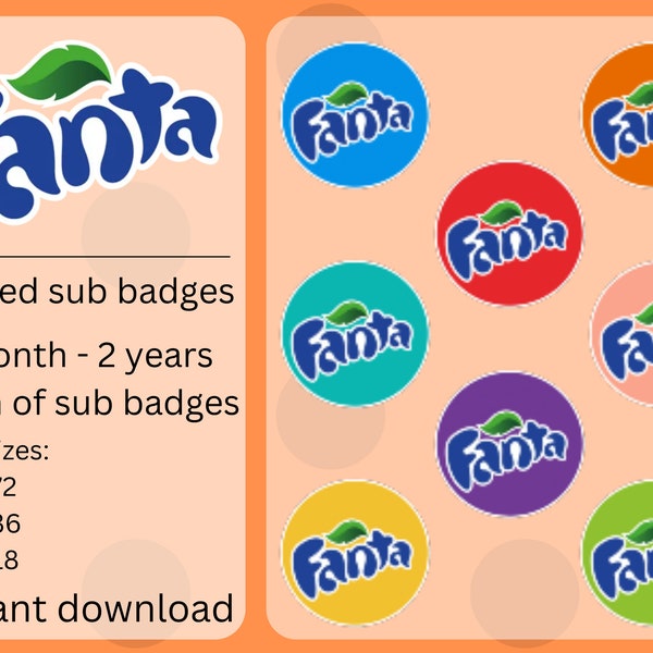 Fanta Themed Sub/Bit Badges